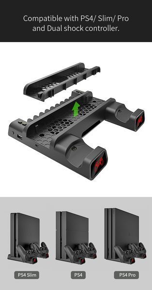 Багатофункціональна підставка для PlayStation 4, PS4 Slim/PS4 Pro від DOBE (TP4-19076) 30004 фото
