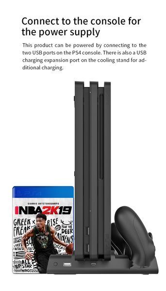 Багатофункціональна підставка для PlayStation 4, PS4 Slim/PS4 Pro від DOBE (TP4-19076) 30004 фото