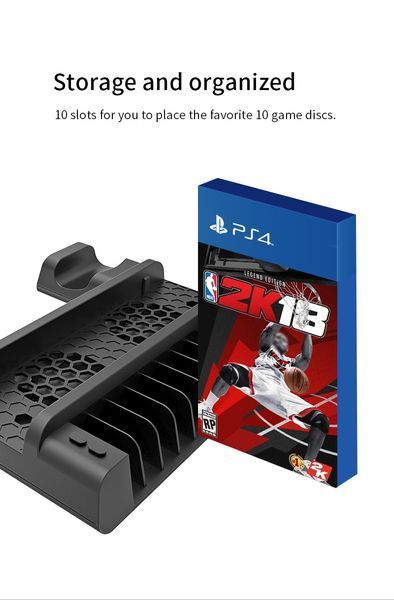 Багатофункціональна підставка для PlayStation 4, PS4 Slim/PS4 Pro від DOBE (TP4-19076) 30004 фото
